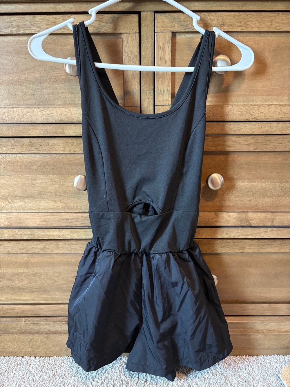 Black Knit Bodysuit with Skirted Shorts